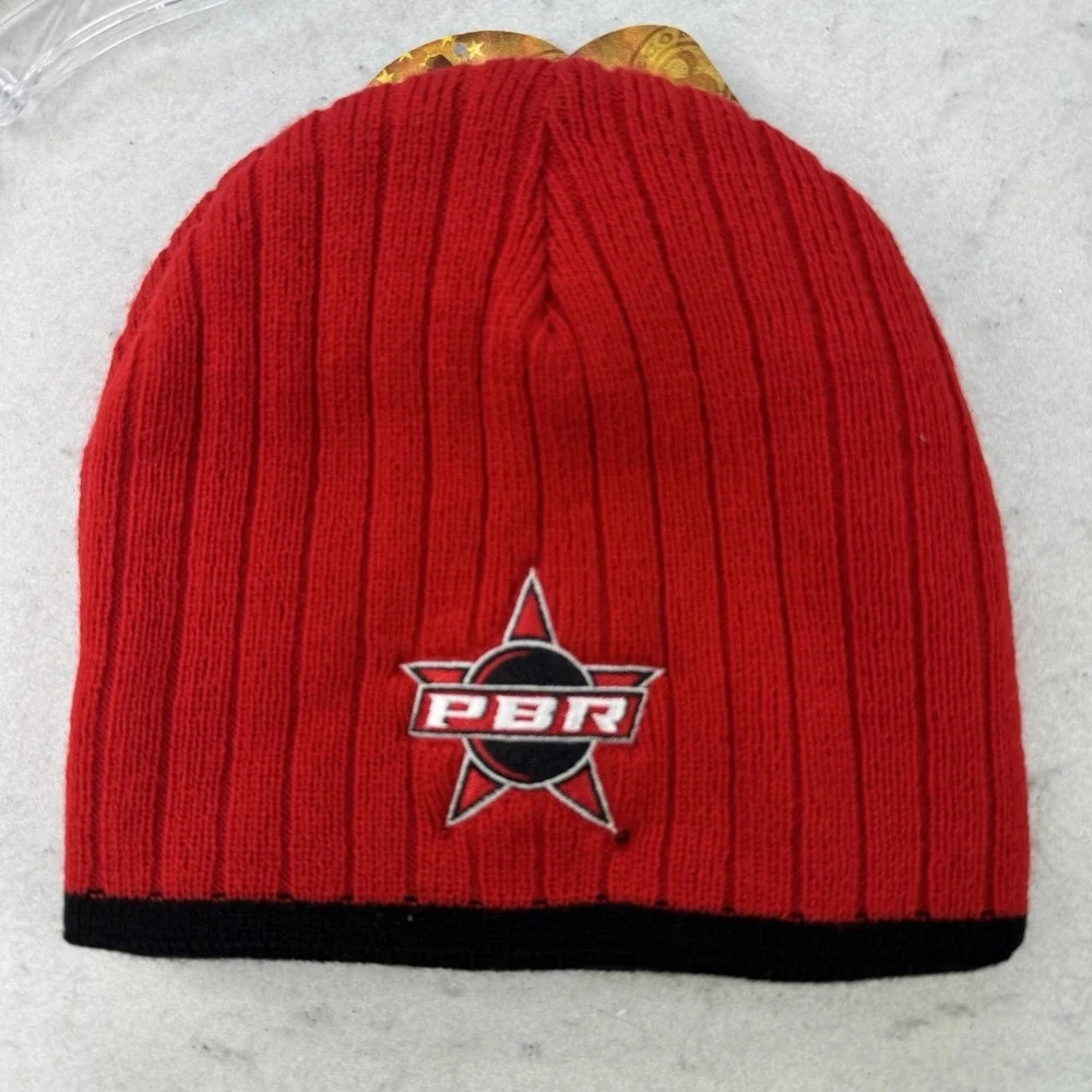 NEW PBR Professional Bull‎ Riding Knit Beenie Winter Cap Hat Rodeo Cowboy Ranch